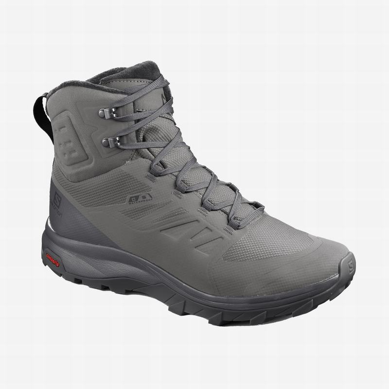 Salomon OUTBLAST TS CSWP Botas De Invierno Hombre - Gris / Negras - Colombia (82794-IXWM)